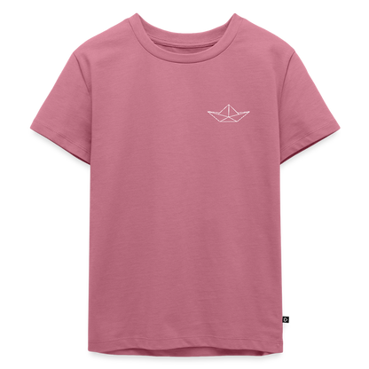 Kinder Premium T-Shirt - Origami Boot (weiss) - Mauve