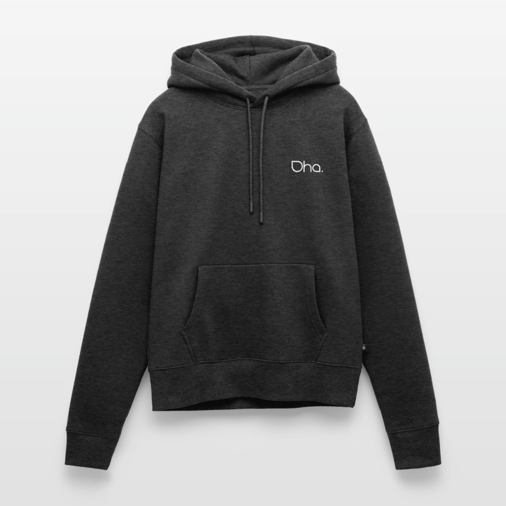 Oha (weiß) - Damen Premium Hoodie - Anthrazit meliert