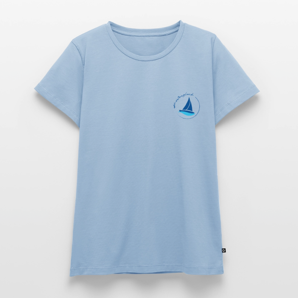Damen Premium Bio T-Shirt - Küstenglück - Hellblau