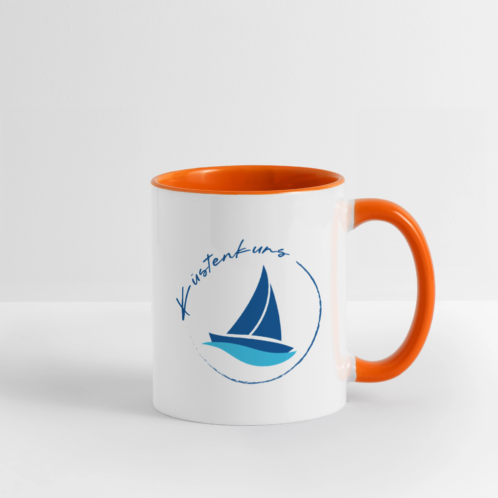 Küstenkurs - Tasse zweifarbig - Weiß/Orange