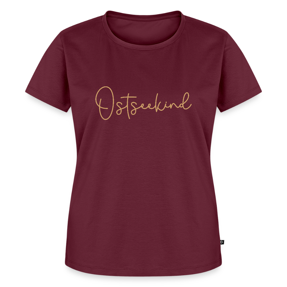 Damen Premium Bio T-Shirt - Ostseekind - Burgunderrot