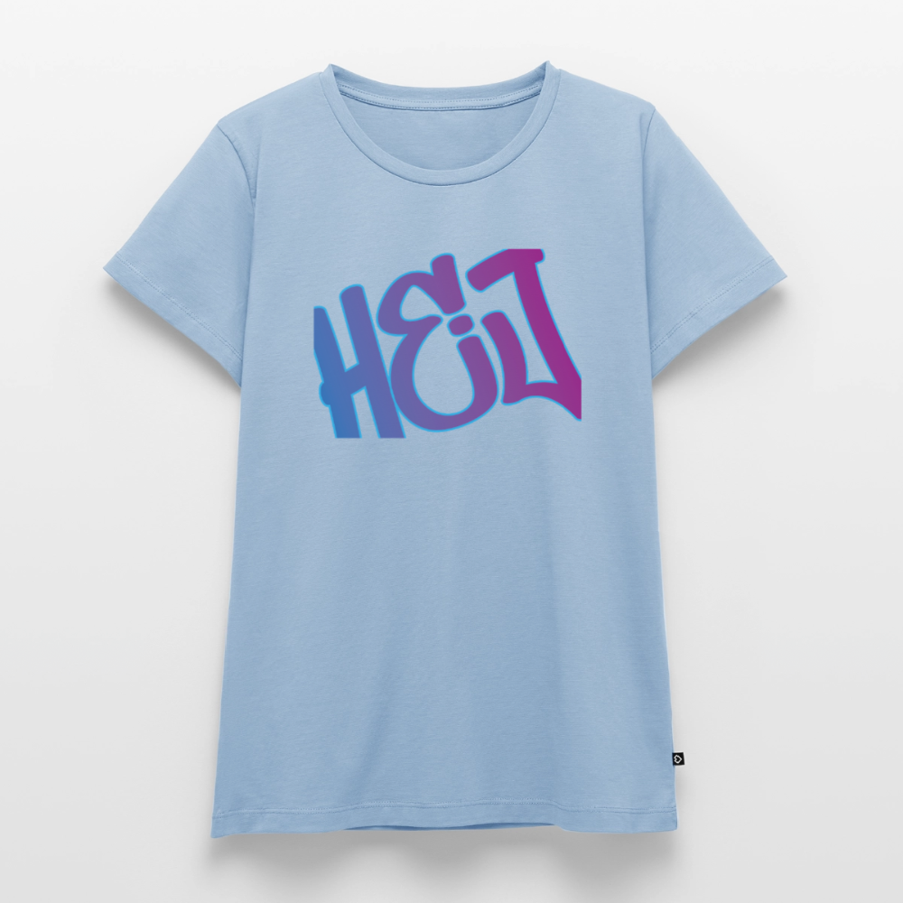 Damen Premium Bio T-Shirt - Hej - Hellblau