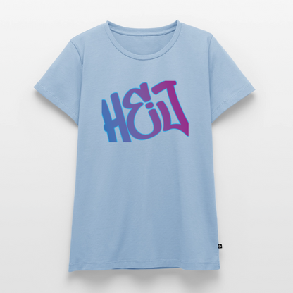 Damen Premium Bio T-Shirt - Hej - Hellblau