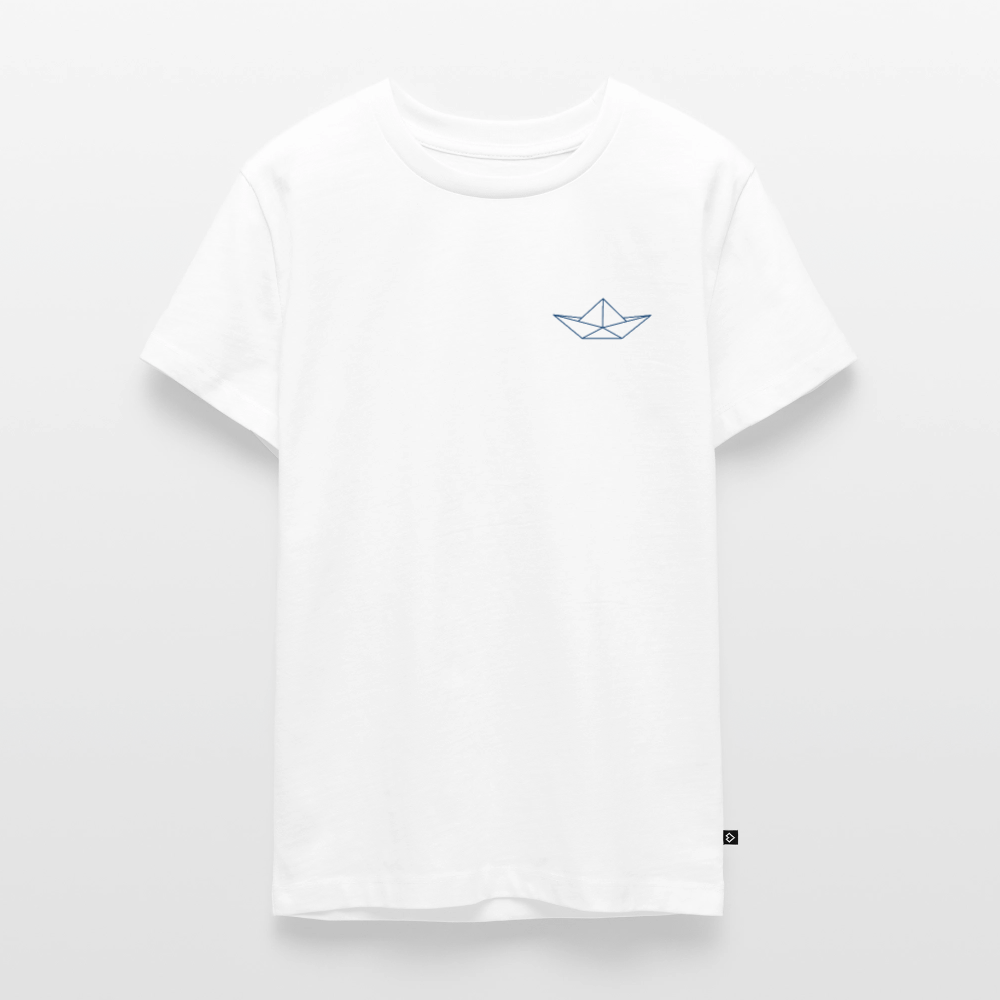 Teenager Premium T-Shirt - Origami Boot - Weiß