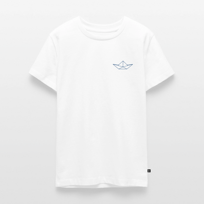 Teenager Premium T-Shirt - Origami Boot - Weiß