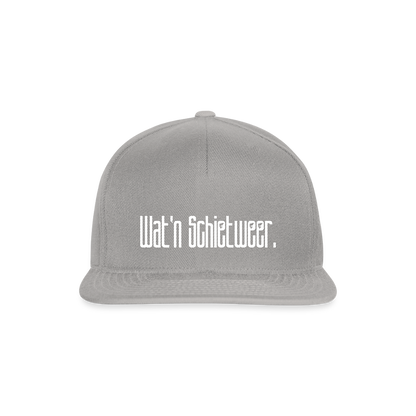 Snapback Cap - wat'n Schietweer (weiss) - Graphit/Graphit