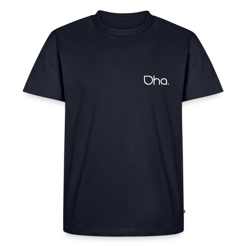 Oha - Herren Premium T-Shirt (weiß) - Navy
