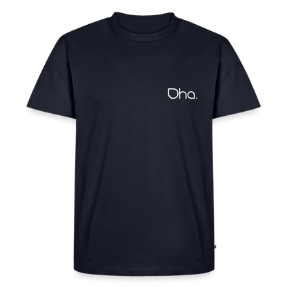 Oha - Herren Premium T-Shirt (weiß) - Navy