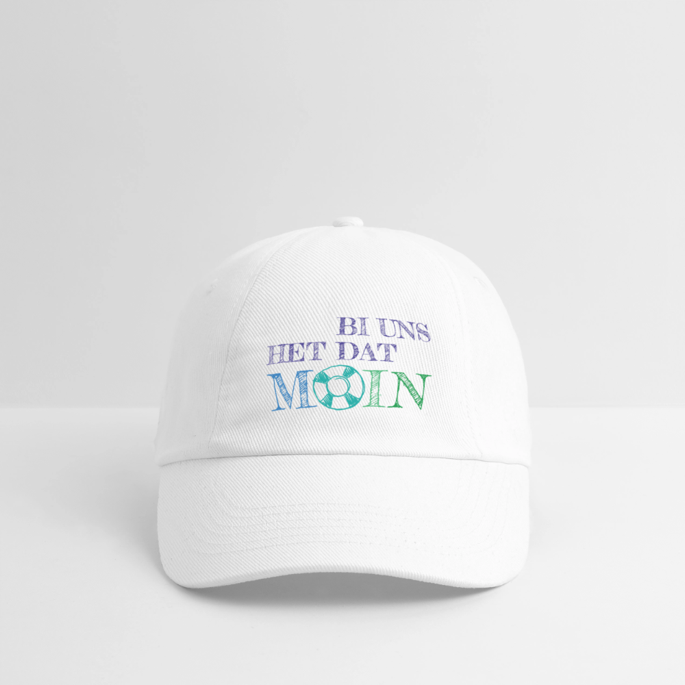 Baseballkappe - Bi uns het dat Moin - Weiß/Weiß