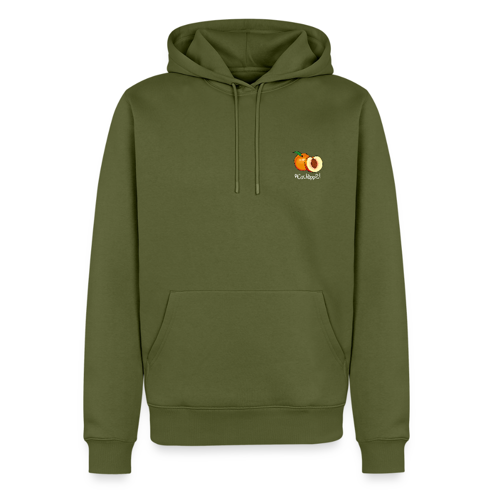 Herren Premium Hoodie - Plüschappel weiß - Khaki