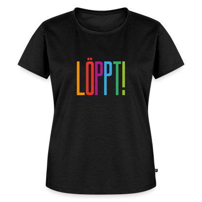 Damen Premium Bio T-Shirt - Löppt! - Schwarz