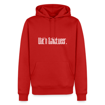 Herren Premium Hoodie - wat'n Schietweer (weiss) - Rot