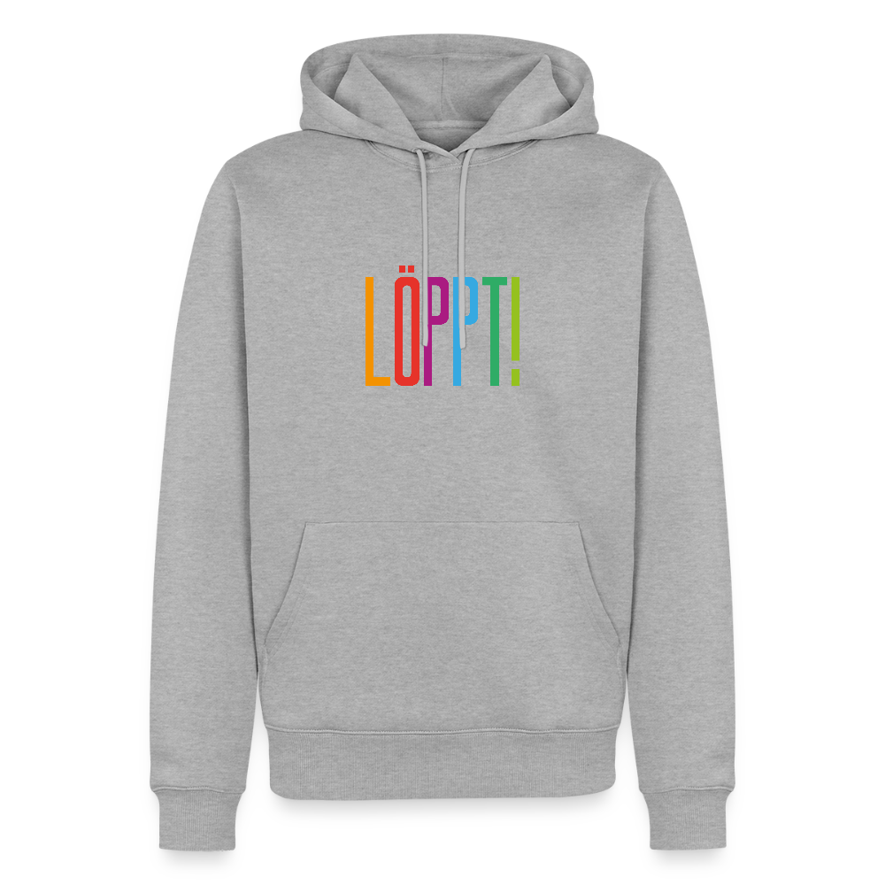 Herren Premium Hoodie - Löppt! - Grau meliert
