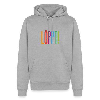 Herren Premium Hoodie - Löppt! - Grau meliert