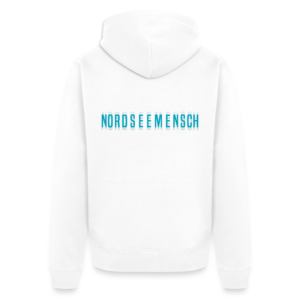 Nordseemensch - Herren Premium Kapuzenjacke - Weiß
