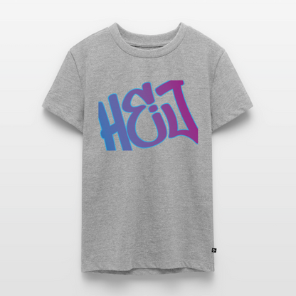 Teenager Premium T-Shirt "Hej" - Grau meliert