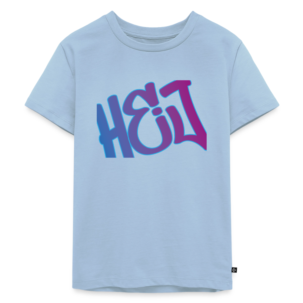 Kinder Premium T-Shirt "Hej" - Hellblau
