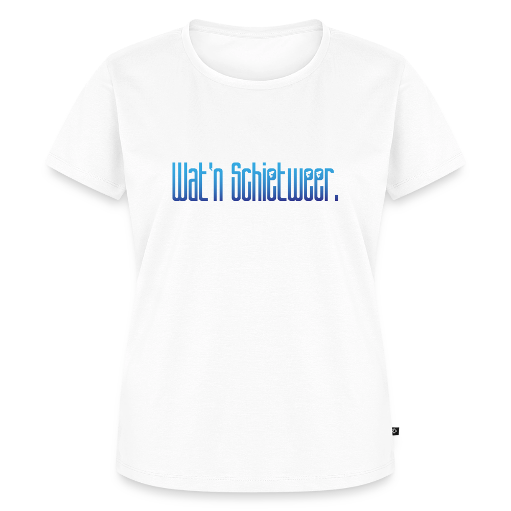 Damen Premium Bio T-Shirt - wat'n Schietweer - Weiß