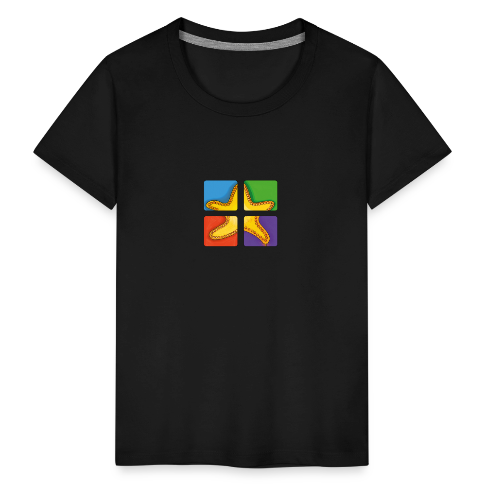 Kinder Premium T-Shirt - Seestern - Schwarz