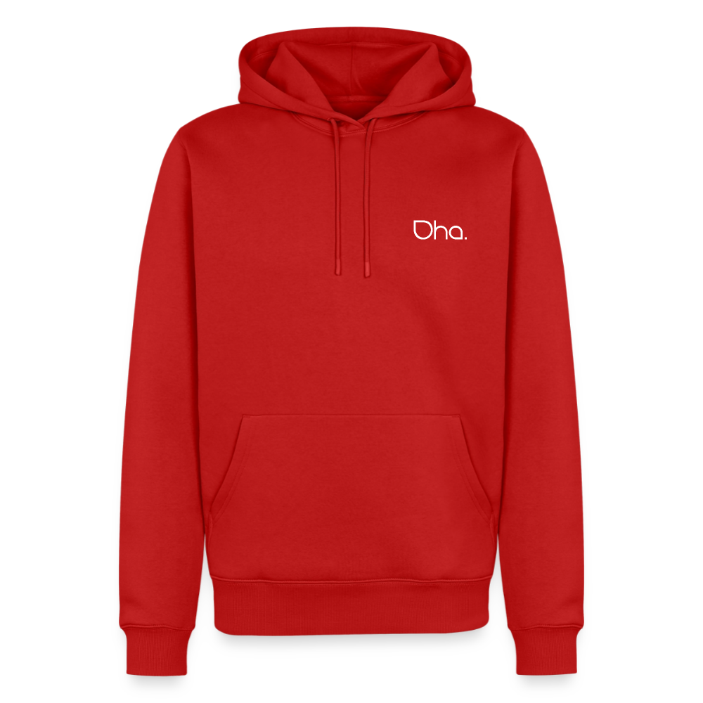 Oha (weiß) - Herren Premium Hoodie - Rot