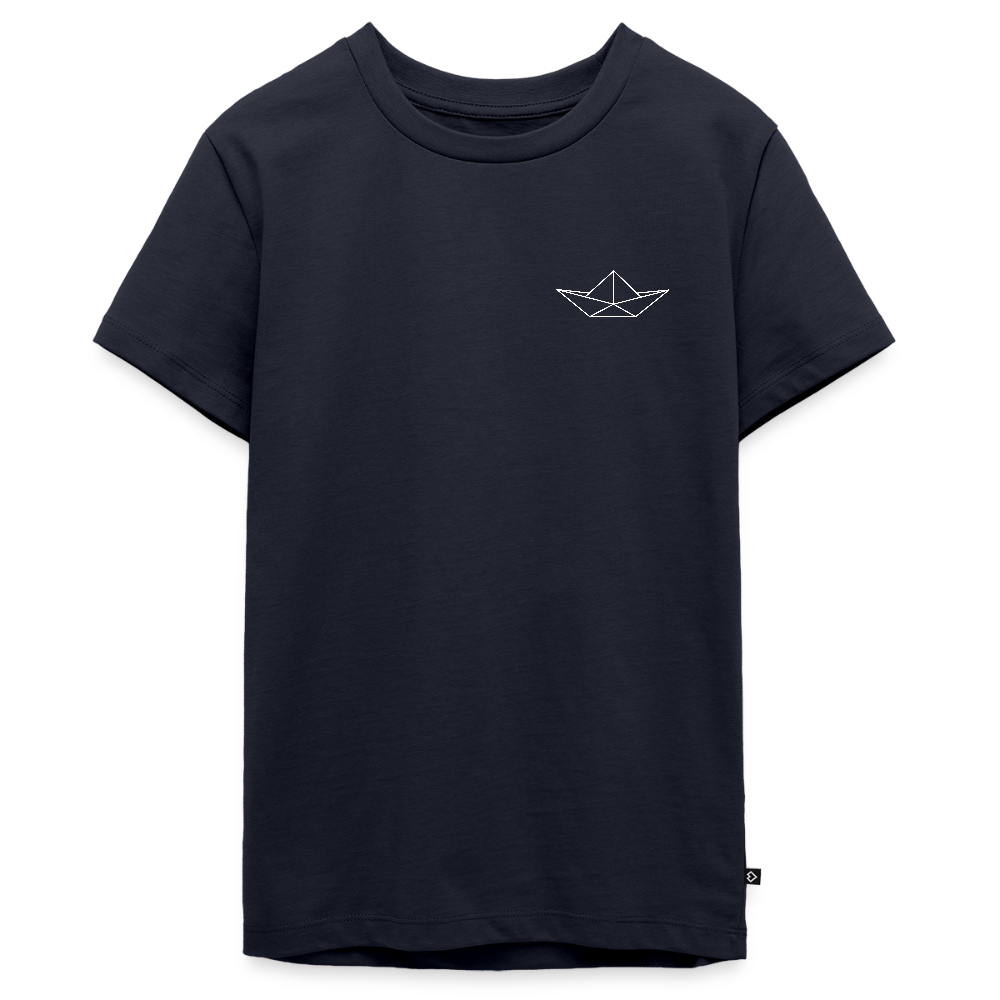 Teenager Premium T-Shirt - Origami Boot (weiss) - Navy