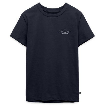 Teenager Premium T-Shirt - Origami Boot (weiss) - Navy