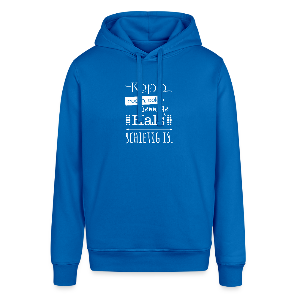 Unisex Bio-Hoodie - Kopp hooch (weiss) - Königsblau