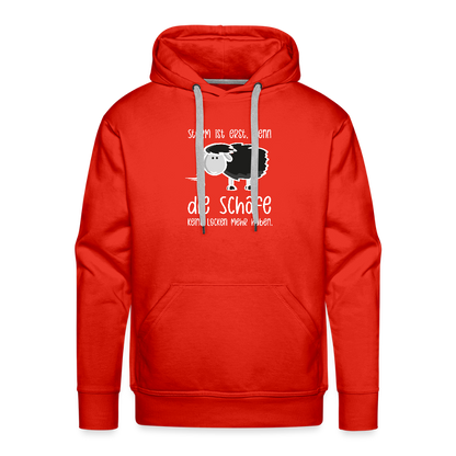 Herren Premium Hoodie - Schaf (weiss) - Rot