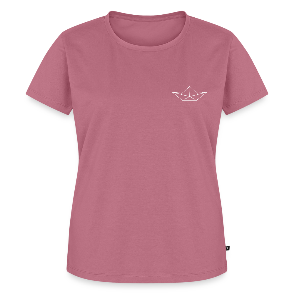 Damen Premium Bio T-Shirt - Origami Boot (weiss) - Mauve