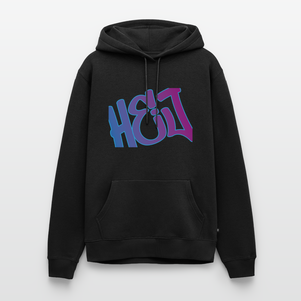 Herren Premium Hoodie - Hej - Schwarz