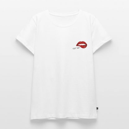 Damen Premium Bio T-Shirt - sööt Lippen - Weiß