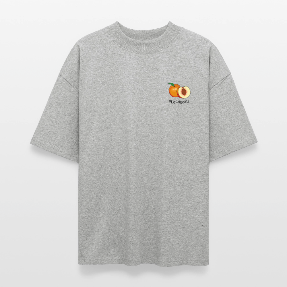 Unisex Oversize Bio-T-Shirt - Plüschappel - Grau meliert