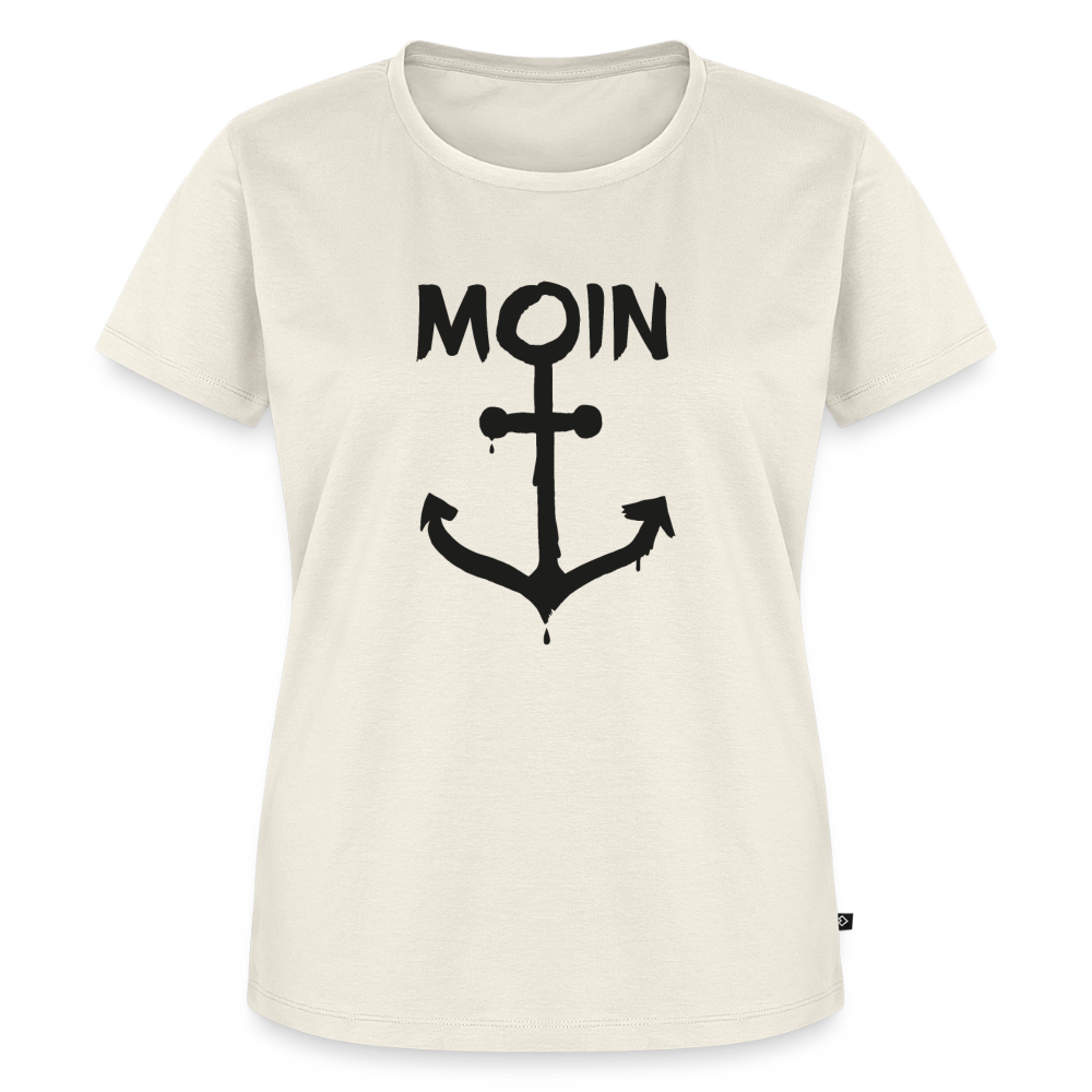 Damen Premium Bio T-Shirt - Moin Anker - Naturweiß