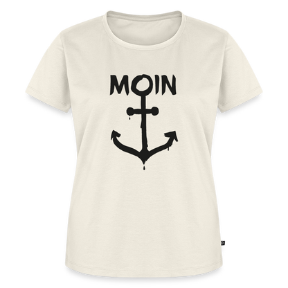 Damen Premium Bio T-Shirt - Moin Anker - Naturweiß