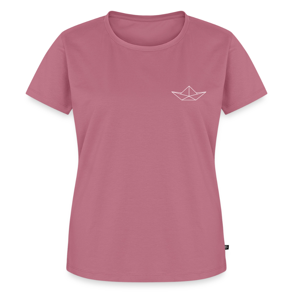 Damen Premium Bio T-Shirt - Origami Boot (weiss) - Mauve