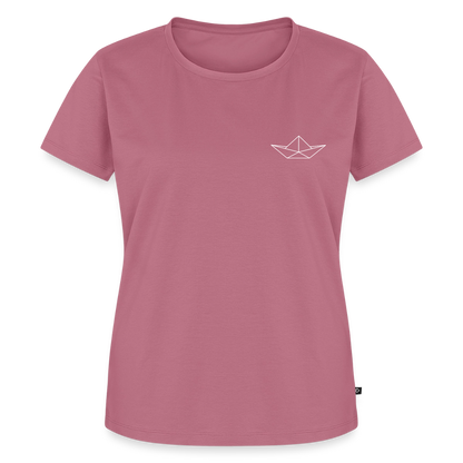 Damen Premium Bio T-Shirt - Origami Boot (weiss) - Mauve