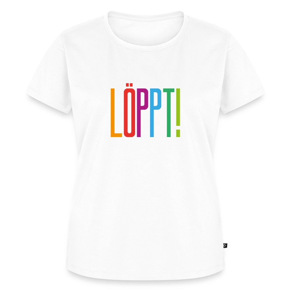Damen Premium Bio T-Shirt - Löppt! - Weiß