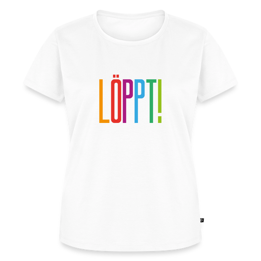 Damen Premium Bio T-Shirt - Löppt! - Weiß