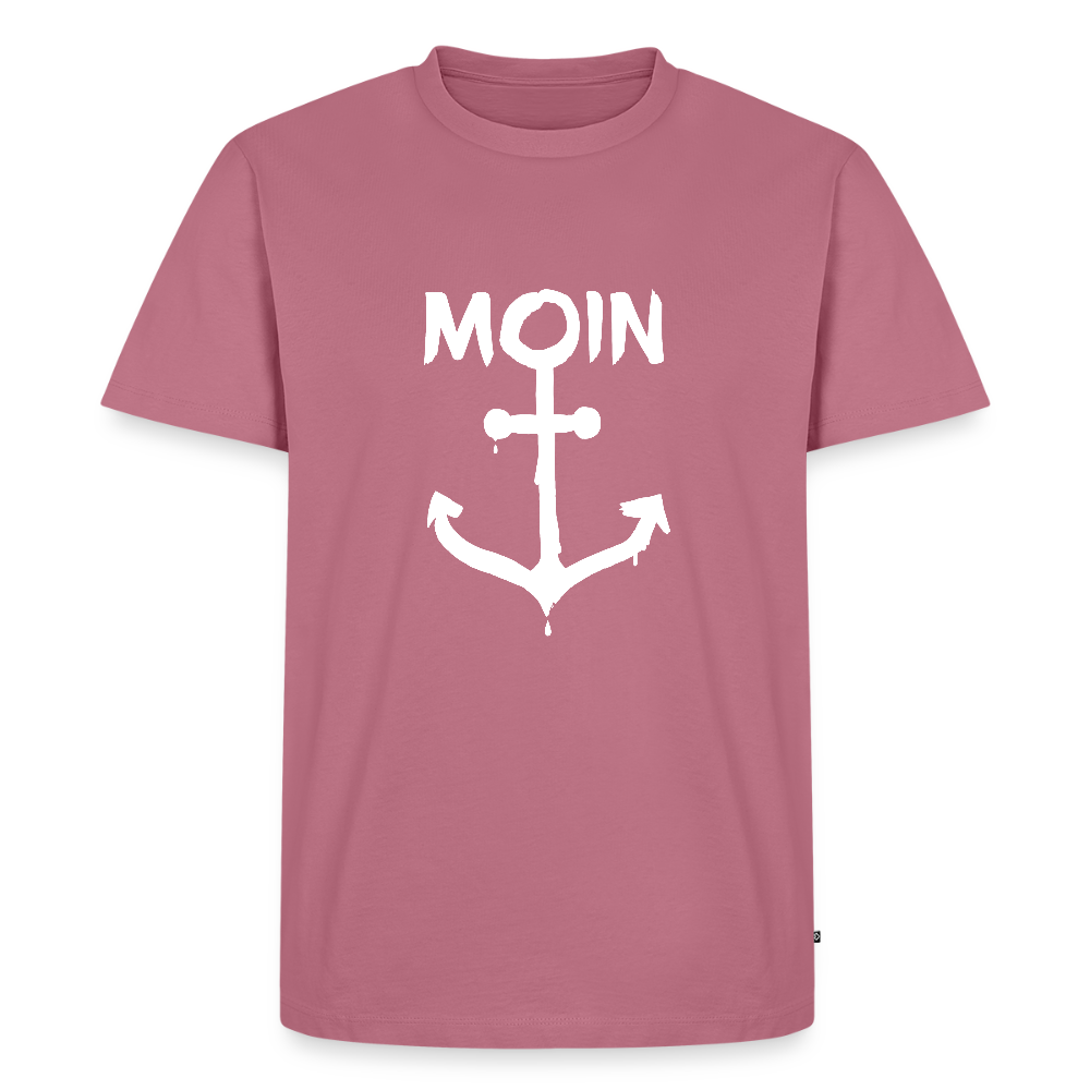 Herren Premium Bio T-Shirt - Moin Anker (weiss) - Mauve