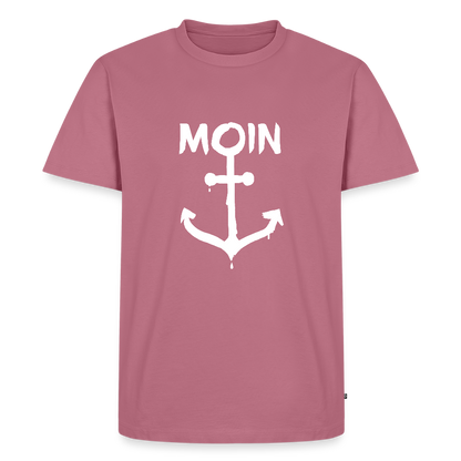 Herren Premium Bio T-Shirt - Moin Anker (weiss) - Mauve