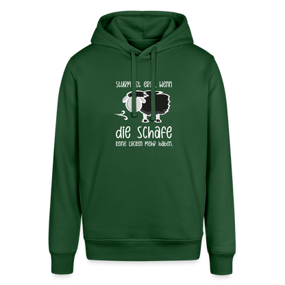 Unisex Bio-Hoodie - Schaf (weiss) - Flaschengrün