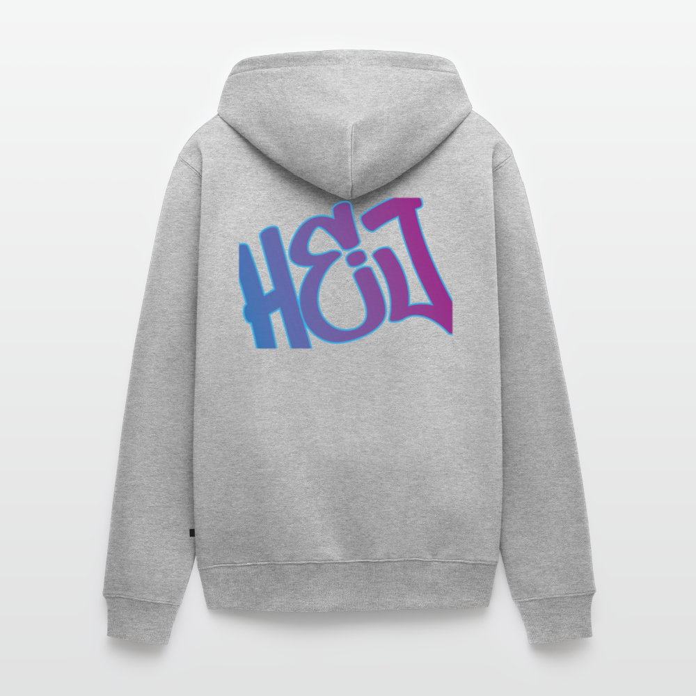 Herren Premium Kapuzenjacke - Hej - Grau meliert