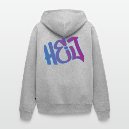 Herren Premium Kapuzenjacke - Hej - Grau meliert