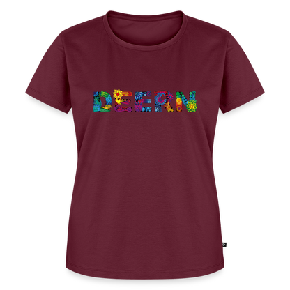 Damen Premium Bio T-Shirt - Deern - Burgunderrot