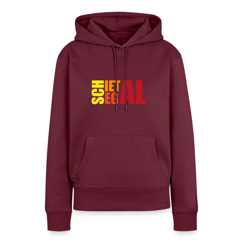 Damen Premium Hoodie - Schietegal - Burgunderrot