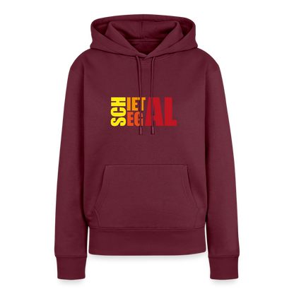 Damen Premium Hoodie - Schietegal - Burgunderrot