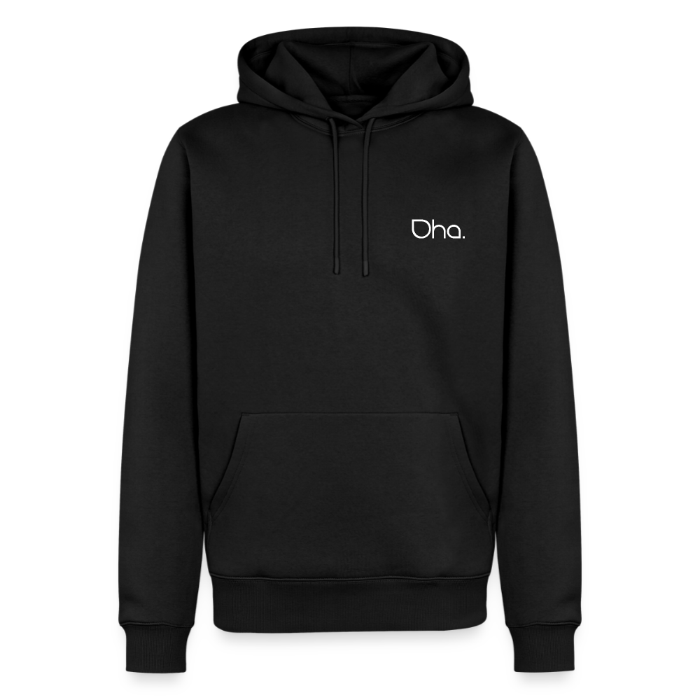 Oha (weiß) - Herren Premium Hoodie - Schwarz