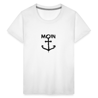 Kinder Premium T-Shirt - Moin Anker - Weiß