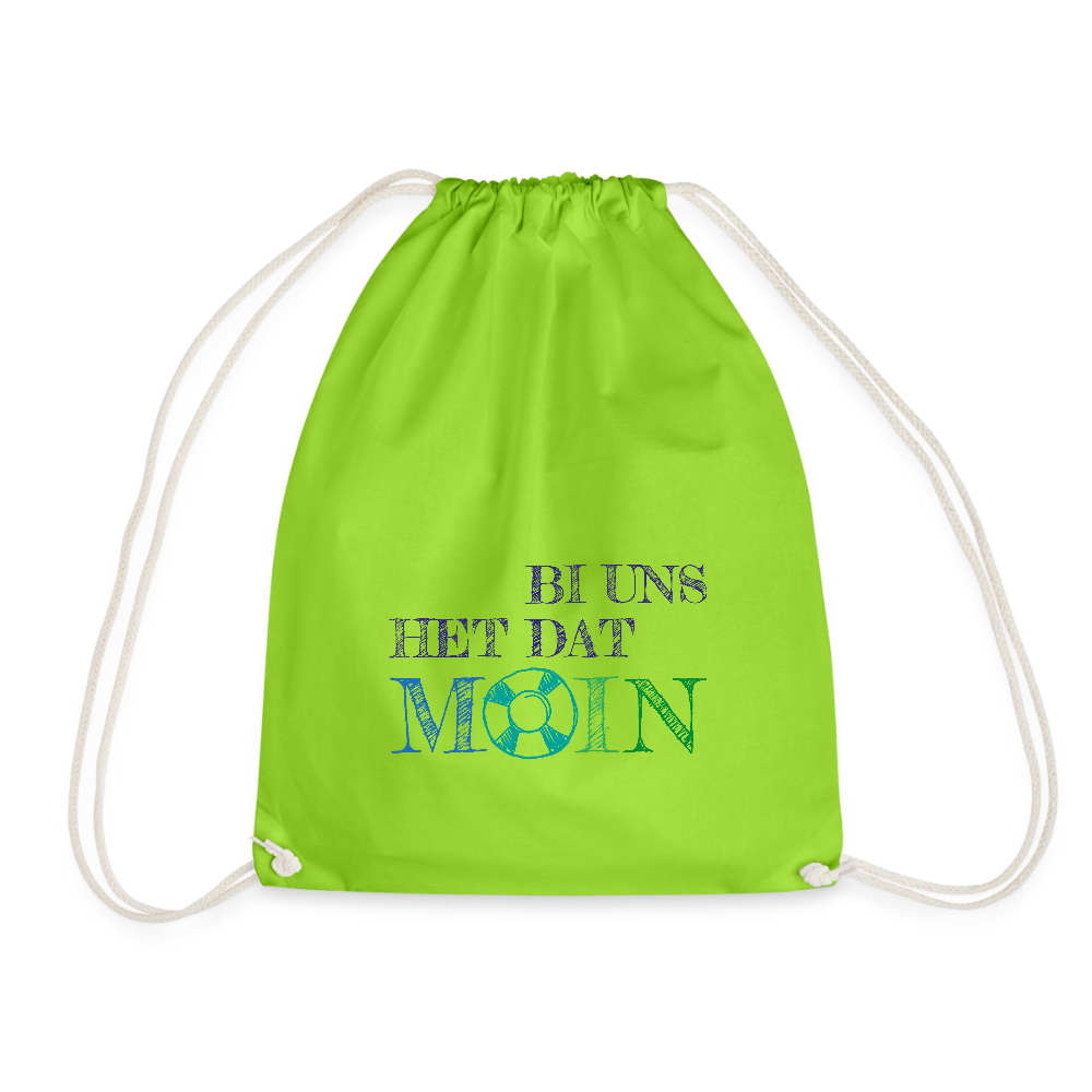Turnbeutel - Bi uns het dat Moin - Neongrün