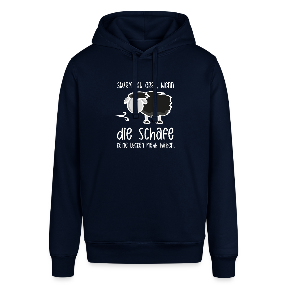 Unisex Bio-Hoodie - Schaf (weiss) - Navy